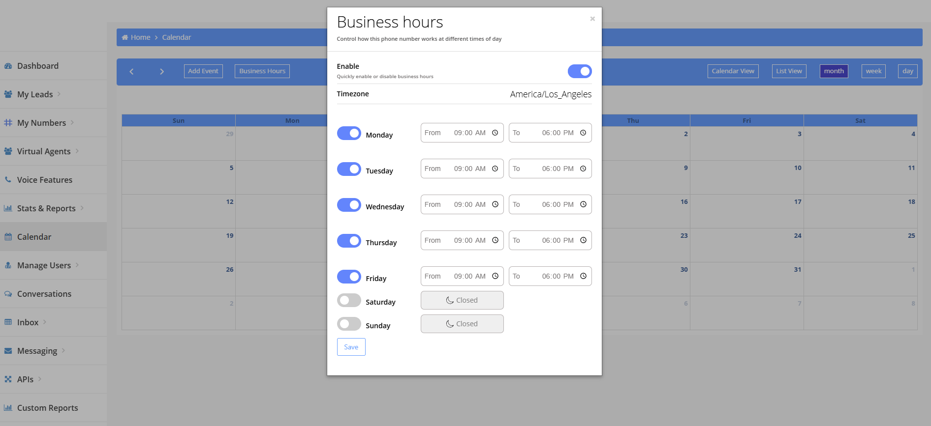 Mango9 Calendar Integration