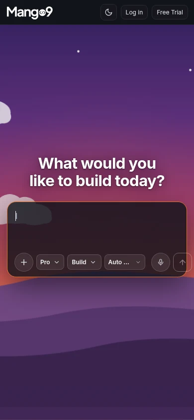 Mobile Studio composer with attachment, model, Build, style, microphone, and send controls
